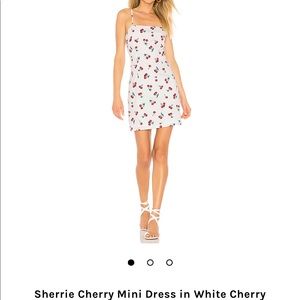 White cherry mini dress